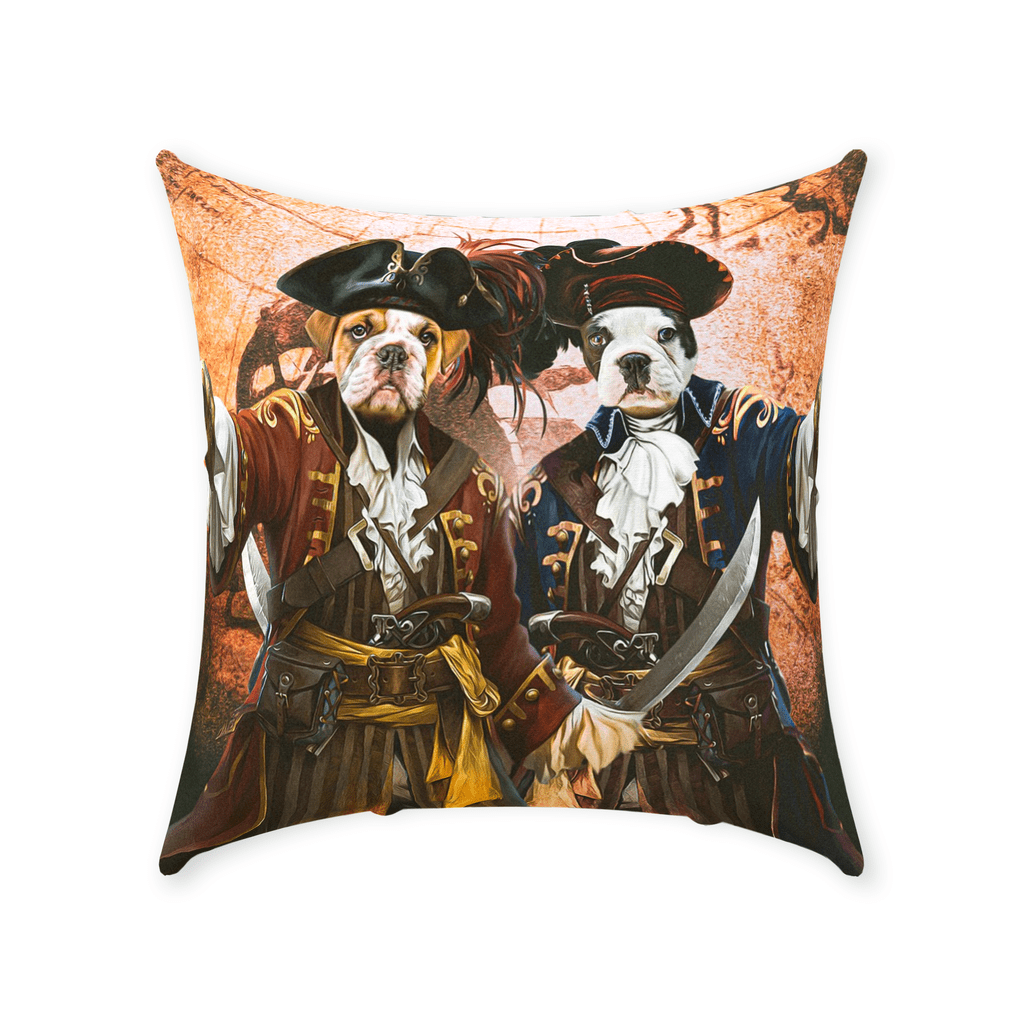 &#39;The Pirates&#39; Personalized 2 Pet Throw Pillow