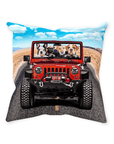 'The Yeep Cruisers' Personalized 4 Pet Throw Pillow