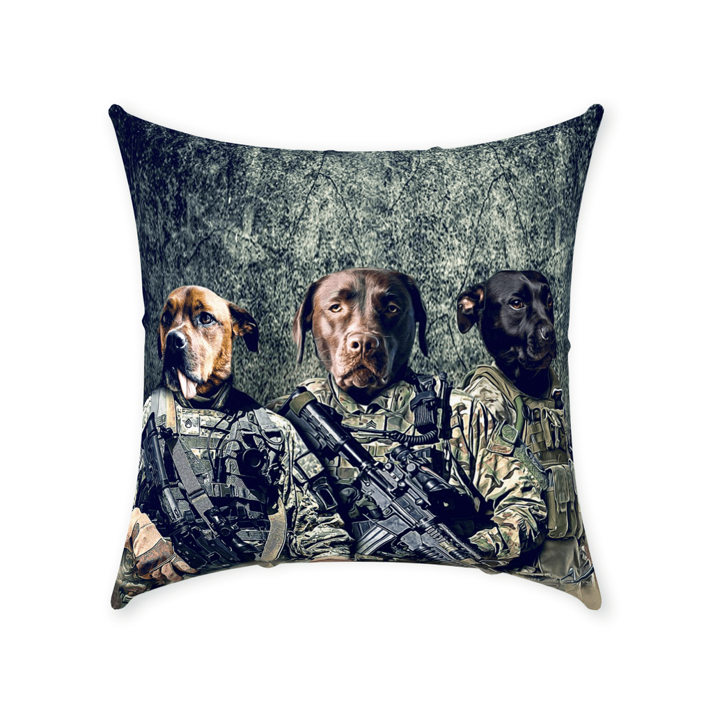 &#39;The Army Veterans&#39; Personalized 3 Pet Throw Pillow