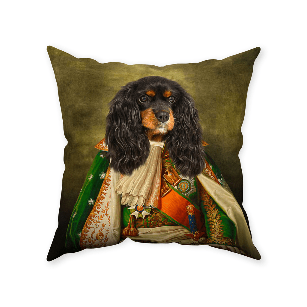 &#39;Prince Doggenheim&#39; Personalized Pet Throw Pillow