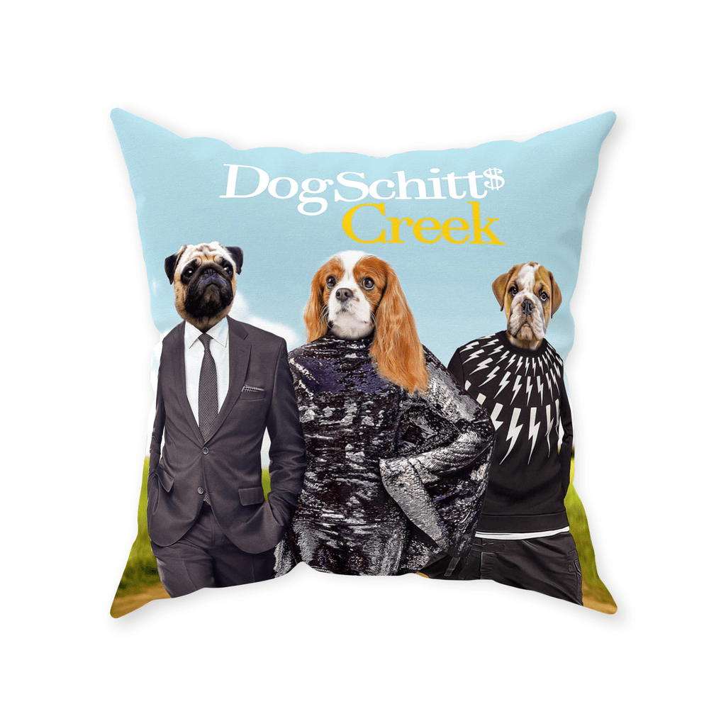 &#39;DogSchitt&#39;s Creek&#39; Personalized 3 Pet Throw Pillow