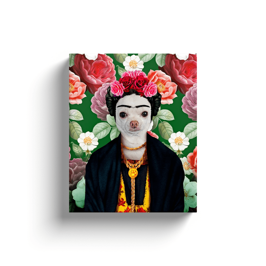 &#39;Frida Doggo&#39; Personalized Pet Canvas