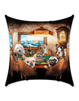 'The Poker Players' Personalized 7 Pet Throw Pillow