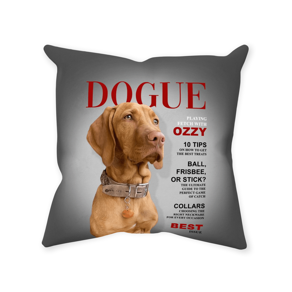 &#39;Dogue&#39; Personalized Pet Throw Pillow