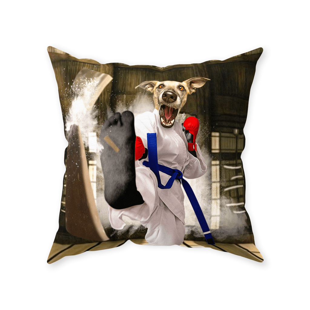 &#39;Taekwondogg&#39; Personalized Pet Throw Pillow