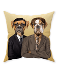 'The Woofice' Personalized 2 Pet Throw Pillow