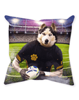 'The Rugby Player' Personalized Pet Throw Pillow