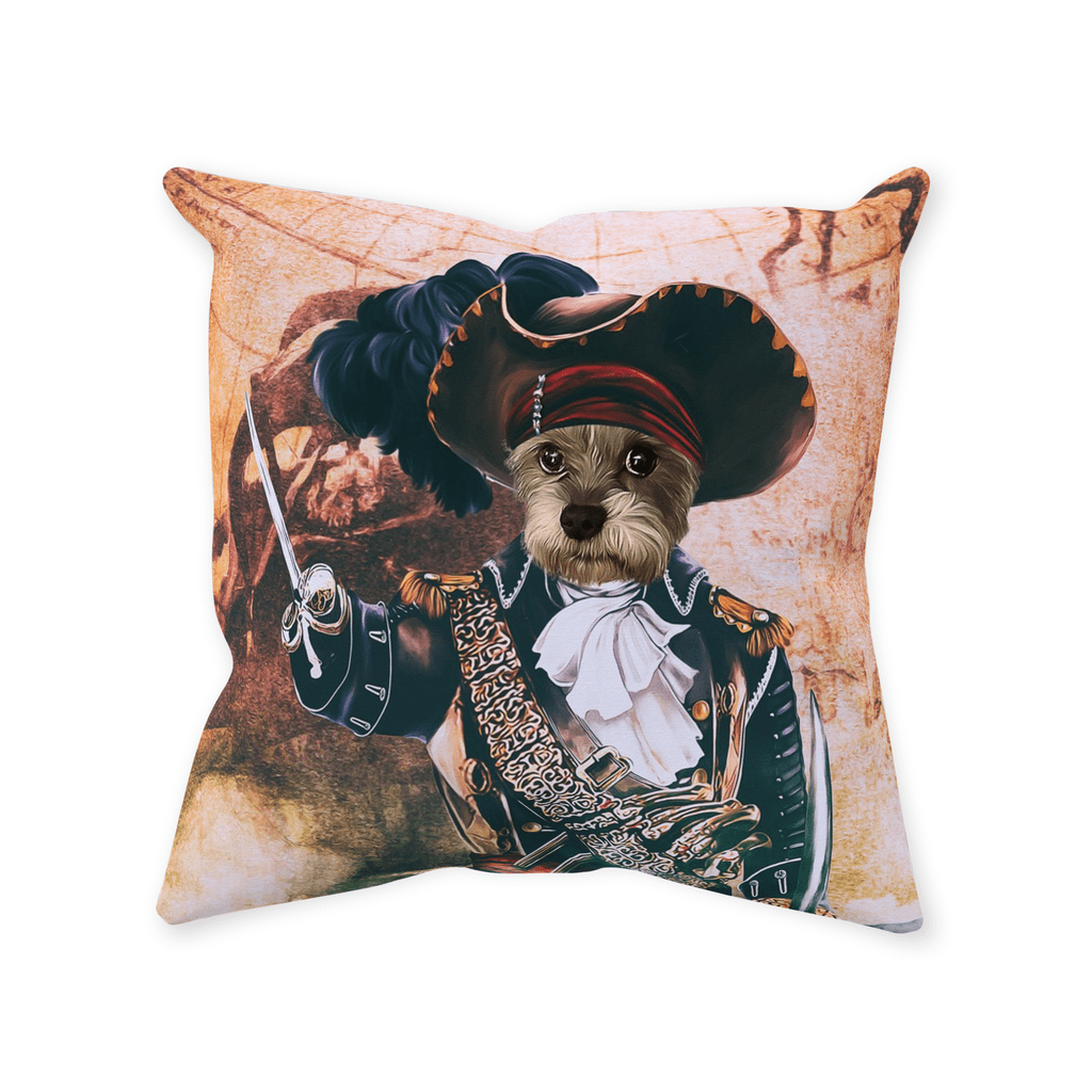 &#39;The Pirate&#39; Personalized Pet Throw Pillow