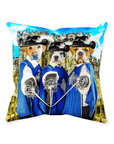 'The 3 Musketeers' Personalized 3 Pet Throw Pillow