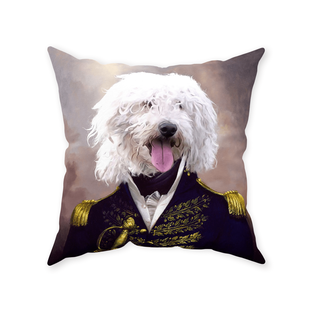 &#39;The Admiral&#39; Personalized Pet Throw Pillow