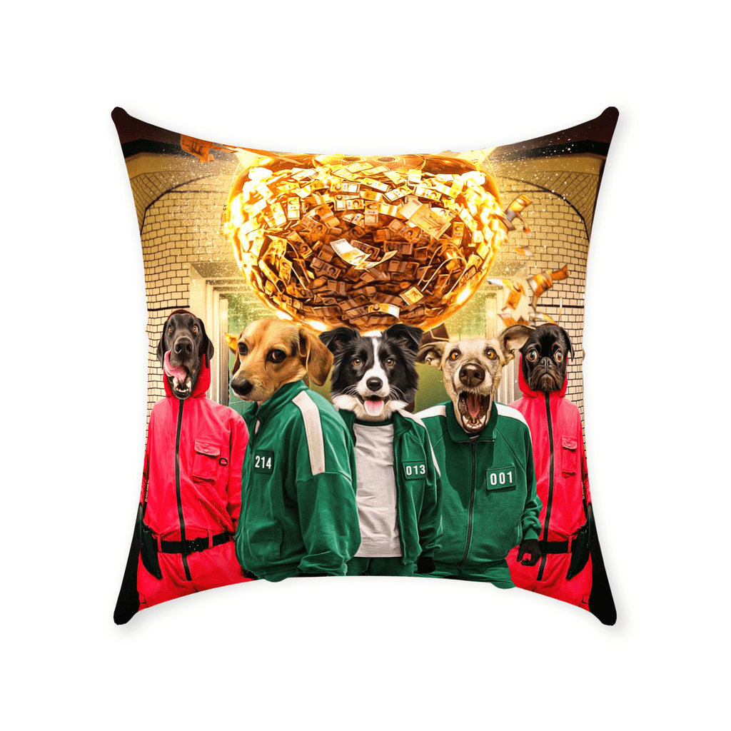 &#39;Squid Paws&#39; Personalized 5 Pet Throw Pillow