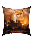 'Catzilla' Personalized Pet Throw Pillow