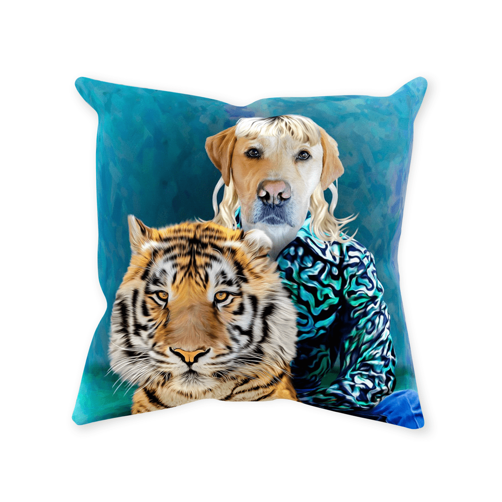 &#39;Woofer King&#39; Personalized Pet Throw Pillow
