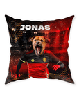 'Belgium Doggos Soccer' Personalized Pet Throw Pillow