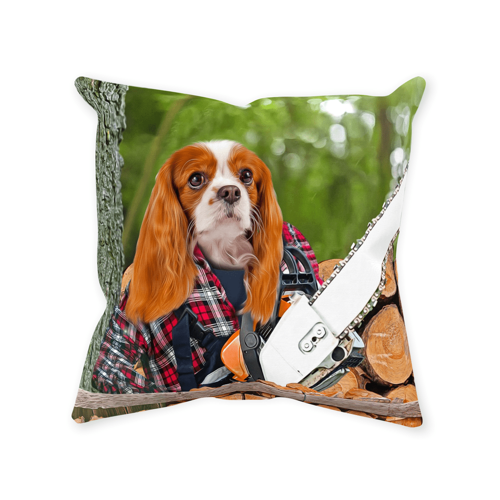 &#39;Lumberwoman&#39; Personalized Pet Throw Pillow