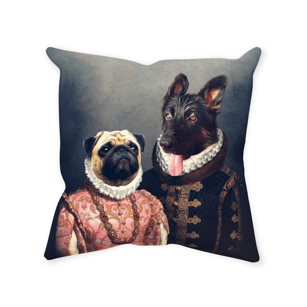 &#39;Duke and Archduchess&#39; Personalized 2 Pet Throw Pillow