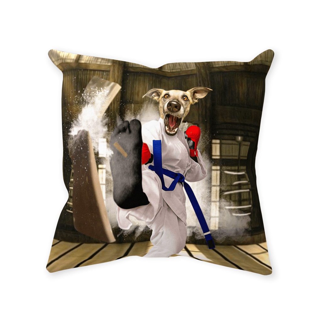 &#39;Taekwondogg&#39; Personalized Pet Throw Pillow