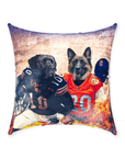 'Chicago Doggos' Personalized 2 Pet Throw Pillow