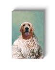 The Pearled Dame: Personalized Pet Canvas