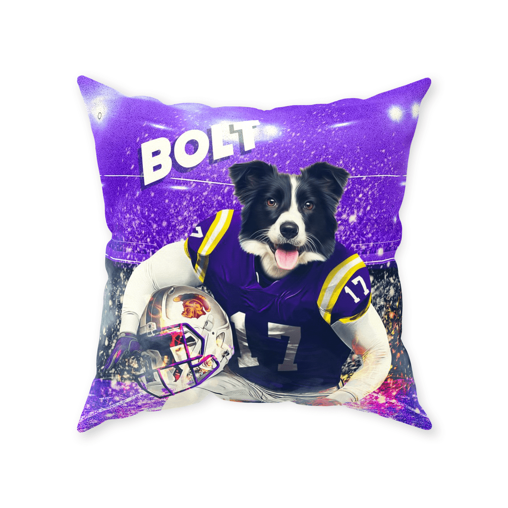 &#39;Louisiana State Doggos&#39; Personalized Pet Throw Pillow