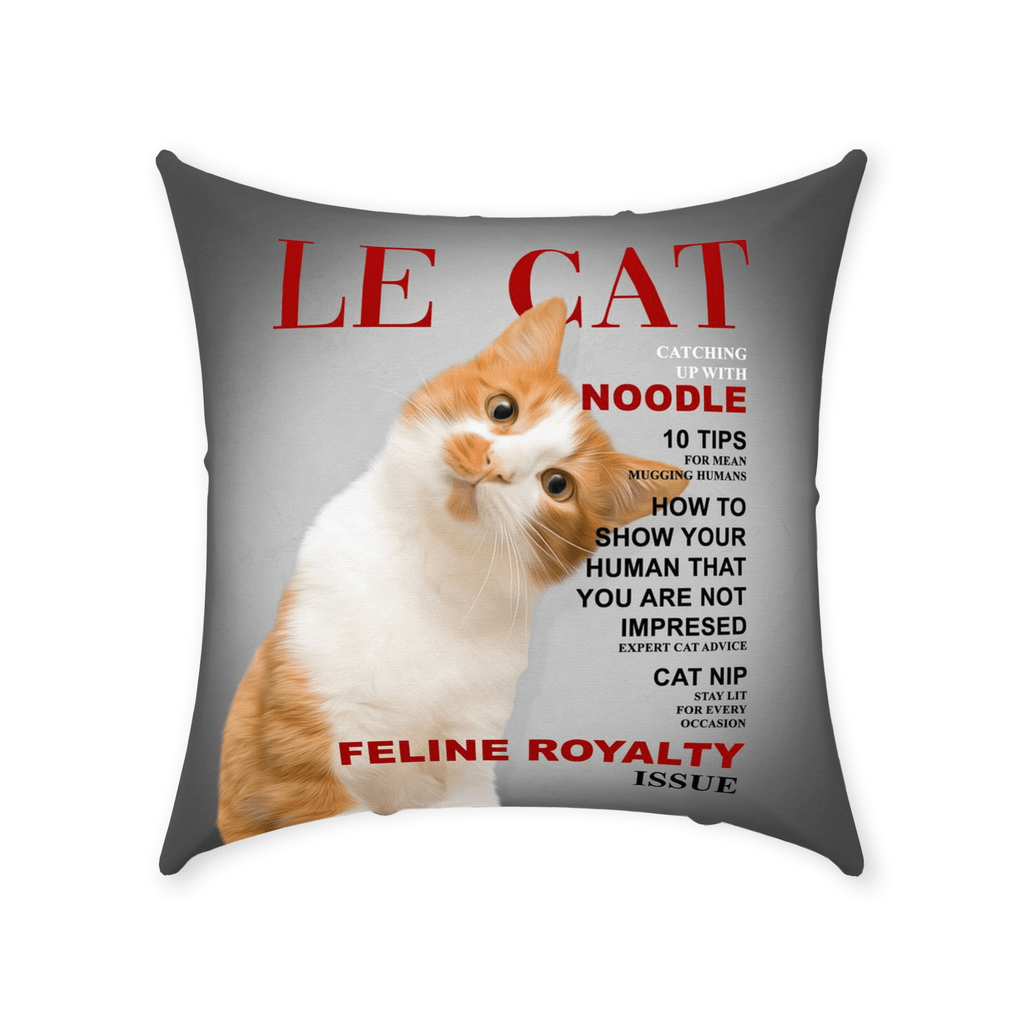 &#39;Le Cat&#39; Personalized Pet Throw Pillow