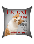 'Le Cat' Personalized Pet Throw Pillow