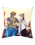 '2Paw and Notorious D.O.G. California Edition' Personalized 2 Pet Throw Pillow