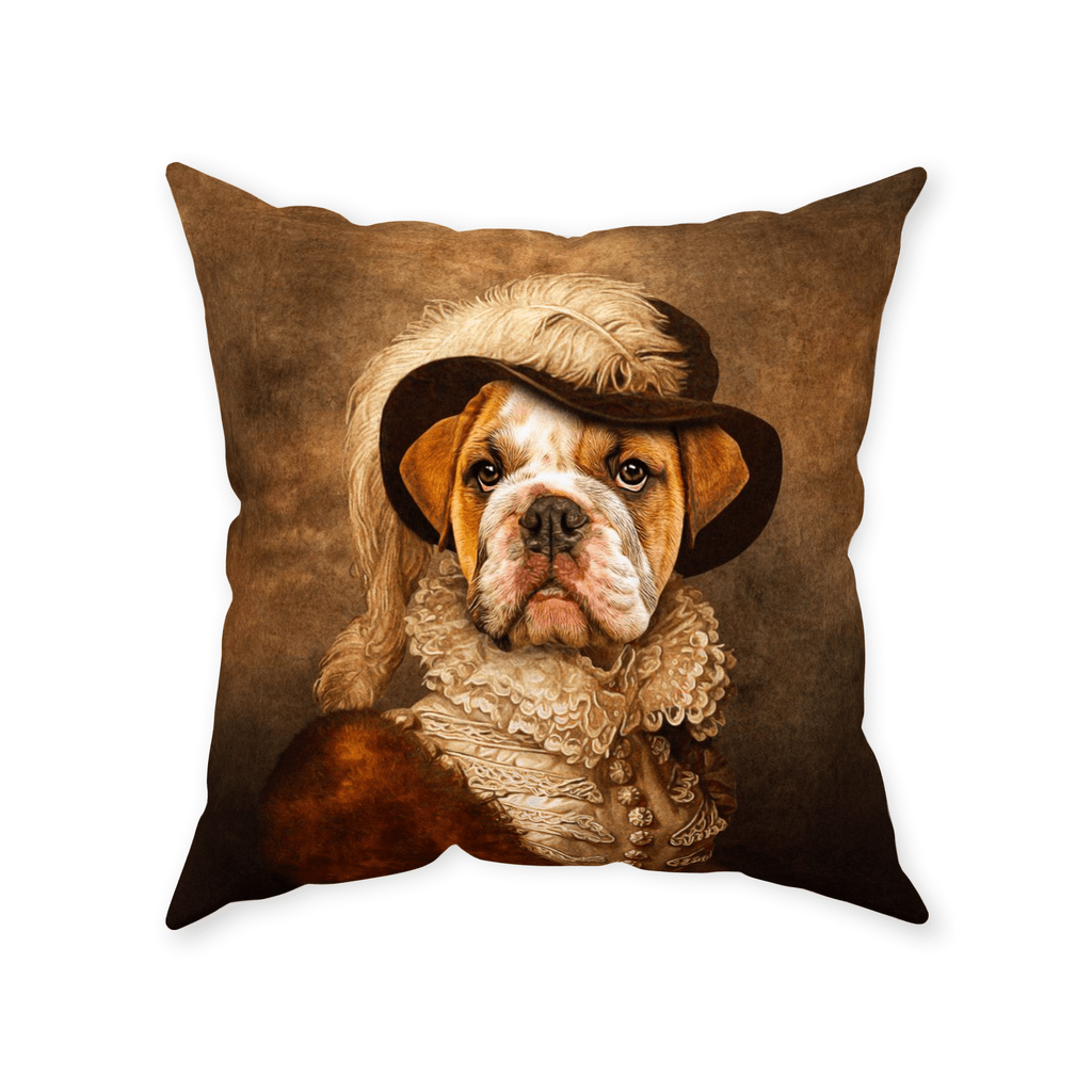 &#39;The Feathered Dame&#39; Personalized Pet Throw Pillow
