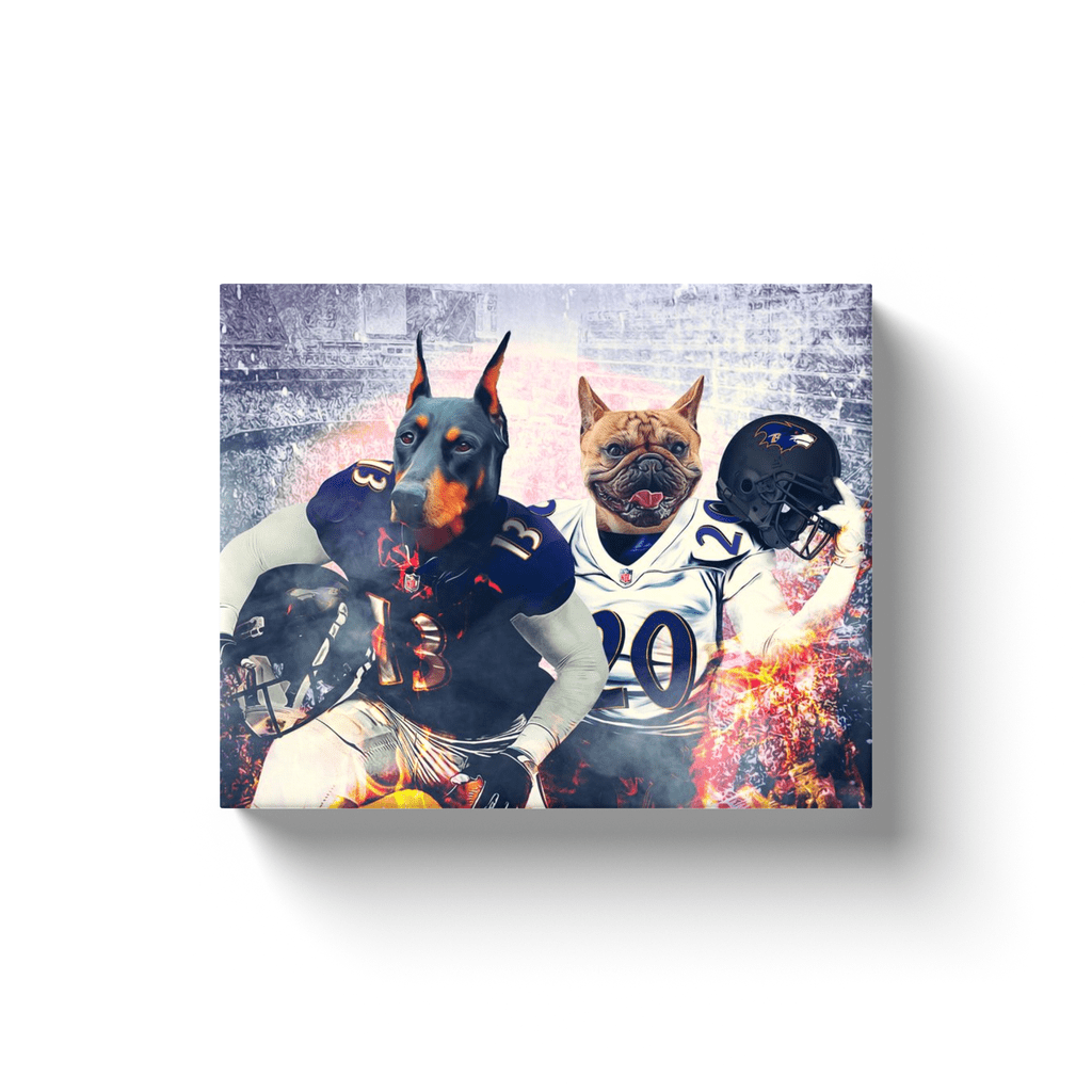 &#39;Baltimore Doggos&#39; Personalized 2 Pet Canvas