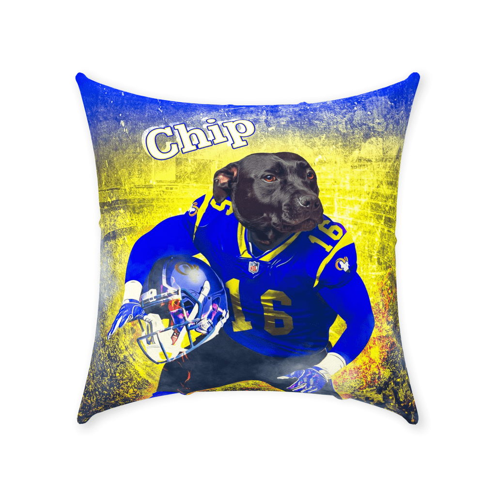 &#39;Los Angeles Doggos&#39; Personalized Pet Throw Pillow