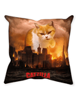 'Catzilla' Personalized Pet Throw Pillow