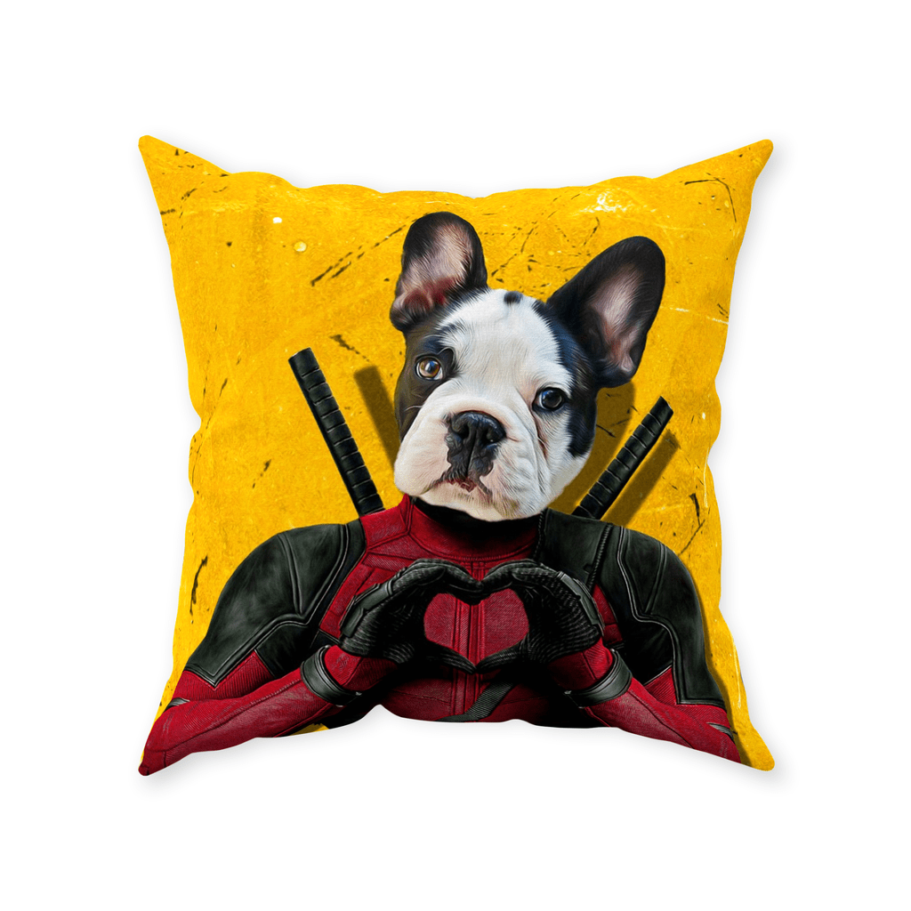 &#39;Deadpaw&#39; Personalized Pet Throw Pillow