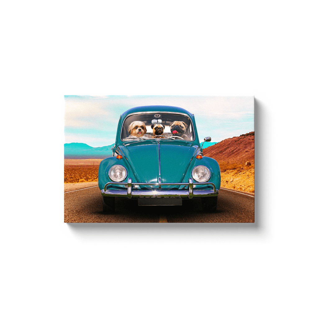 &#39;The Beetle&#39; Personalized 3 Pet Canvas