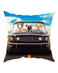 'The Classic Woofstang' Personalized 3 Pet Throw Pillow