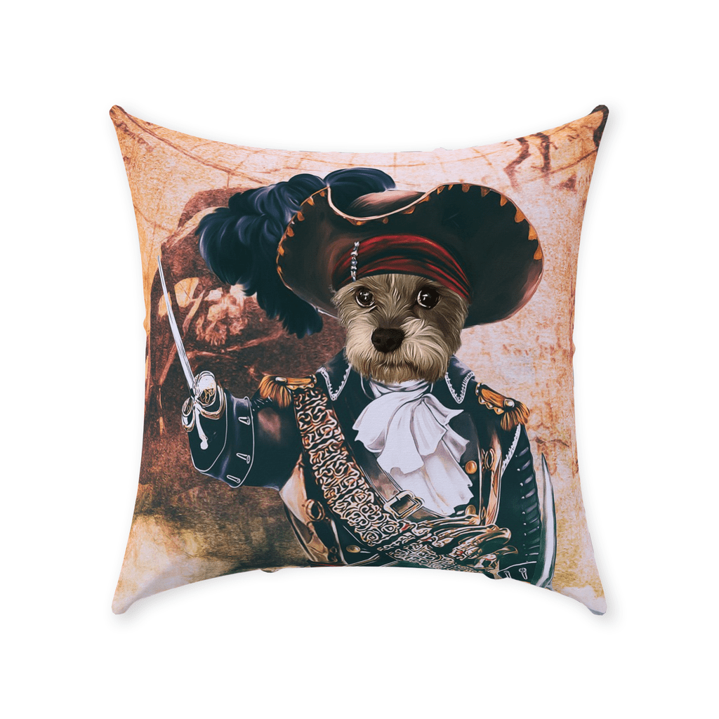 &#39;The Pirate&#39; Personalized Pet Throw Pillow