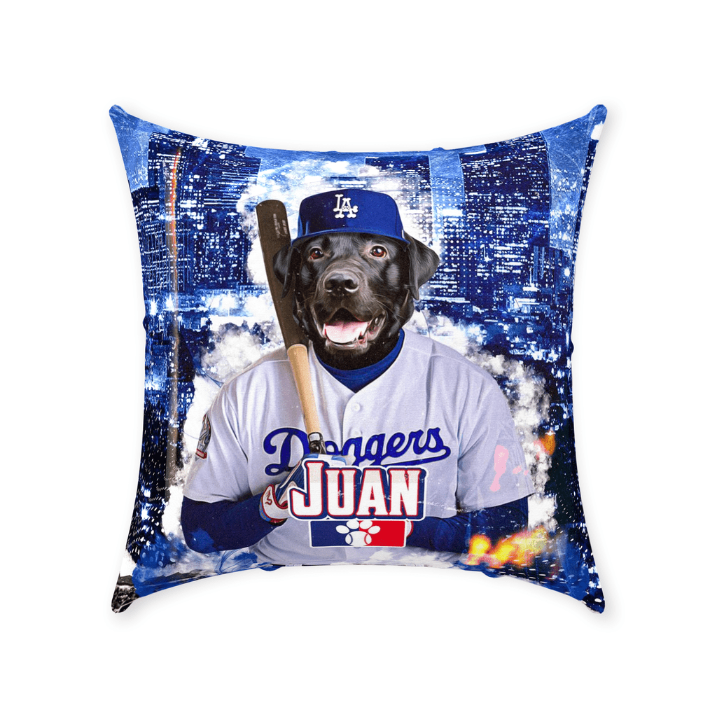 &#39;Los Angeles Doggers&#39; Personalized Pet Throw Pillow
