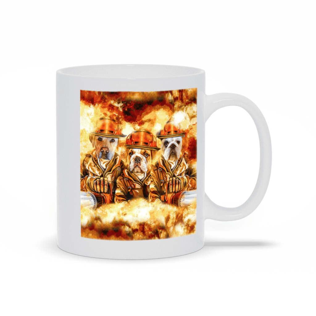 &#39;The Firefighters&#39; Personalized 3 Pet Mug