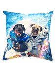 'Detroit Doggos' Personalized 2 Pet Throw Pillow