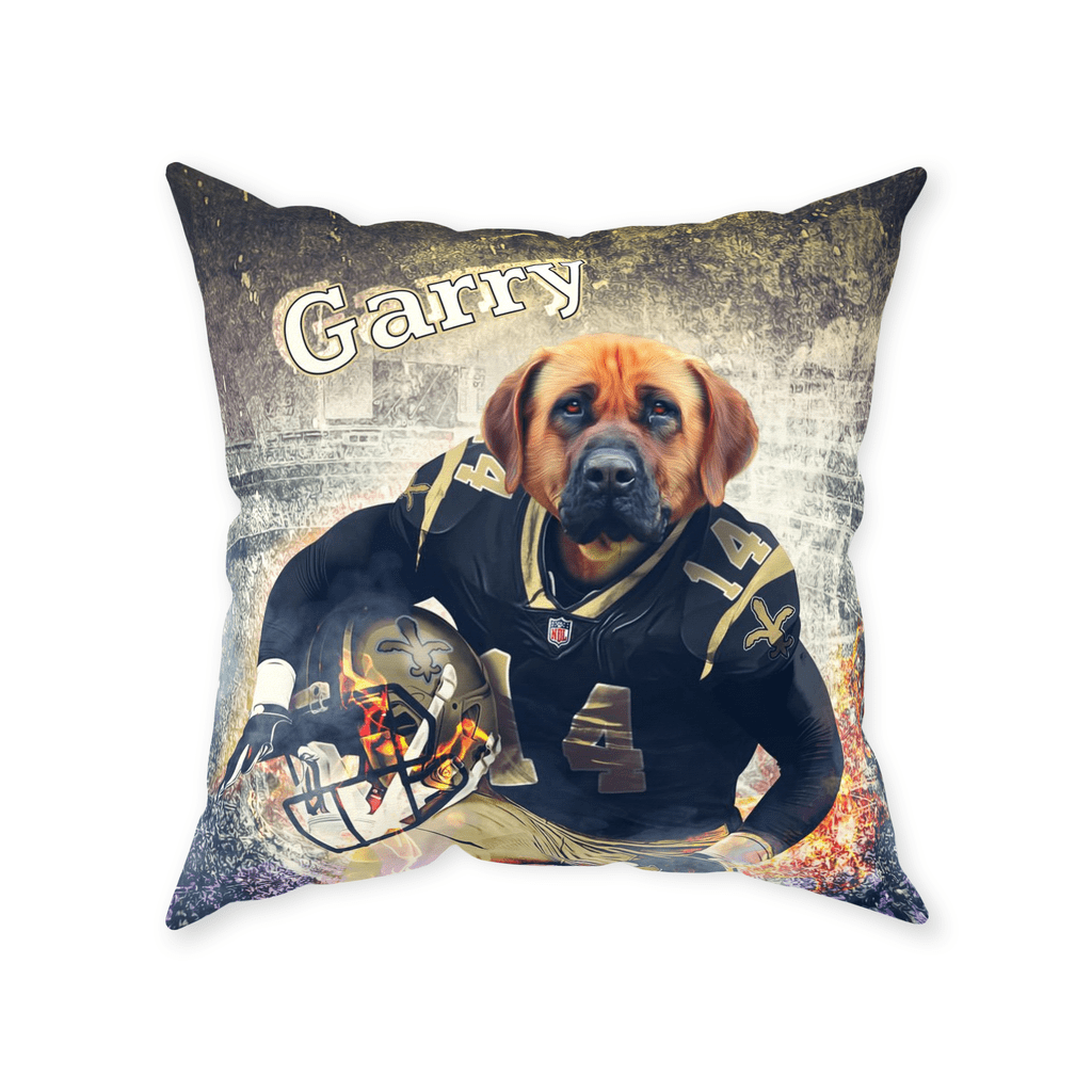 &#39;New Orleans Doggos&#39; Personalized Pet Throw Pillow
