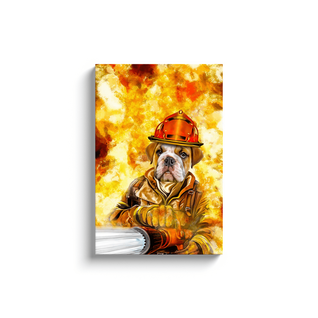 &#39;The Firefighter&#39; Personalized Pet Canvas