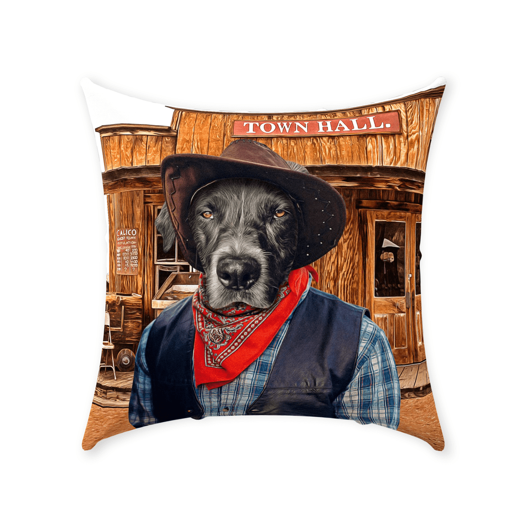 &#39;The Cowboy&#39; Personalized Pet Throw Pillow