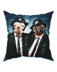 'The Blues Doggos' Personalized 2 Pet Throw Pillow