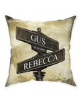 'The Day We Met' Personalized Throw Pillow