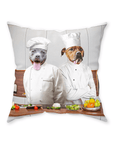 Cojín personalizado para 2 mascotas 'The Chefs'
