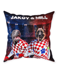 'Croatia Doggos' Personalized 2 Pet Throw Pillow