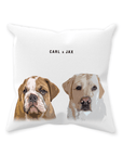 Personalized Modern 2 Pet Throw Pillow