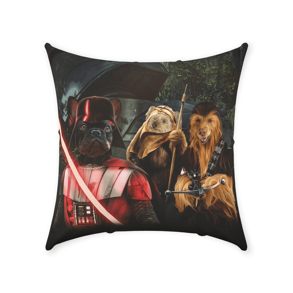 &#39;Star Woofers&#39; Personalized 3 Pet Throw Pillow