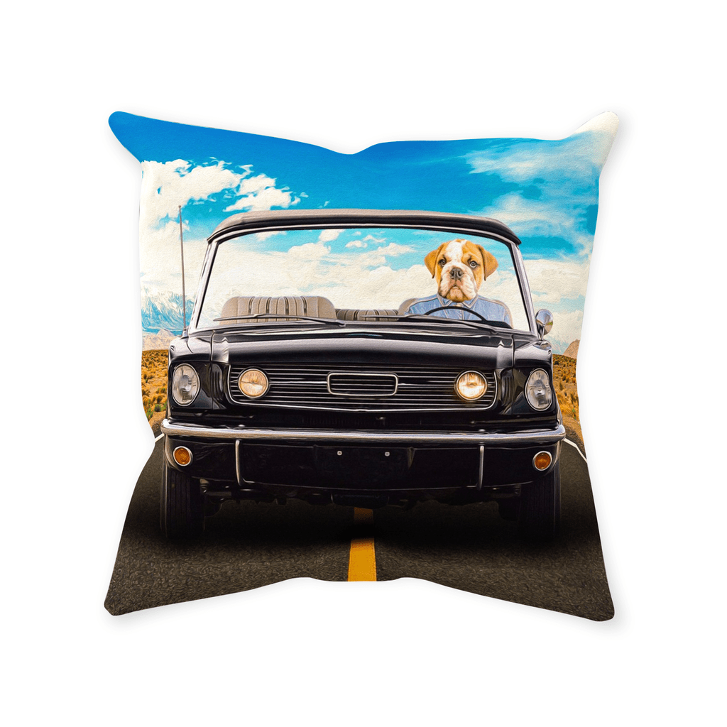 &#39;The Classic Woofstang&#39; Personalized Pet Throw Pillow
