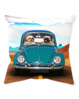 'The Beetle' Personalized 2 Pet Throw Pillow