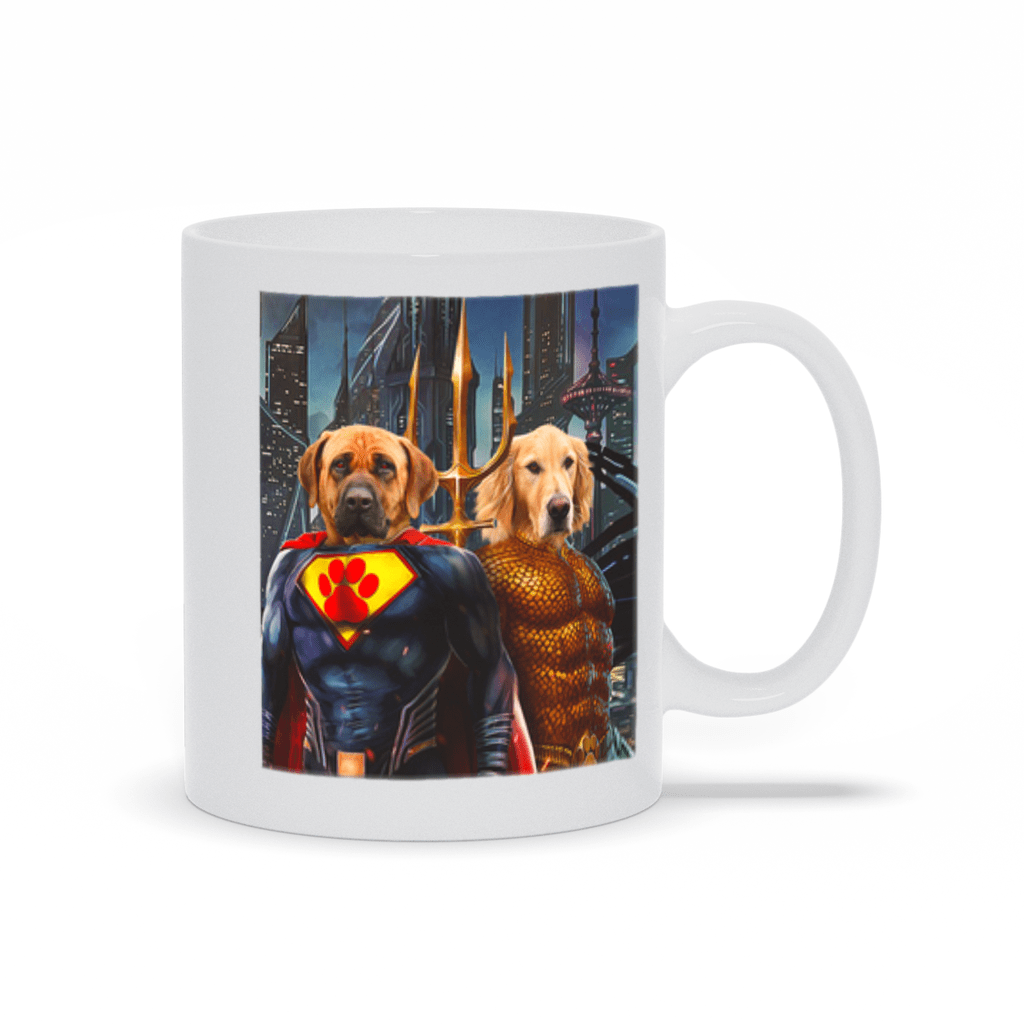 &#39;Superdog &amp; Aquadog&#39; Personalized 2 Pet Mug
